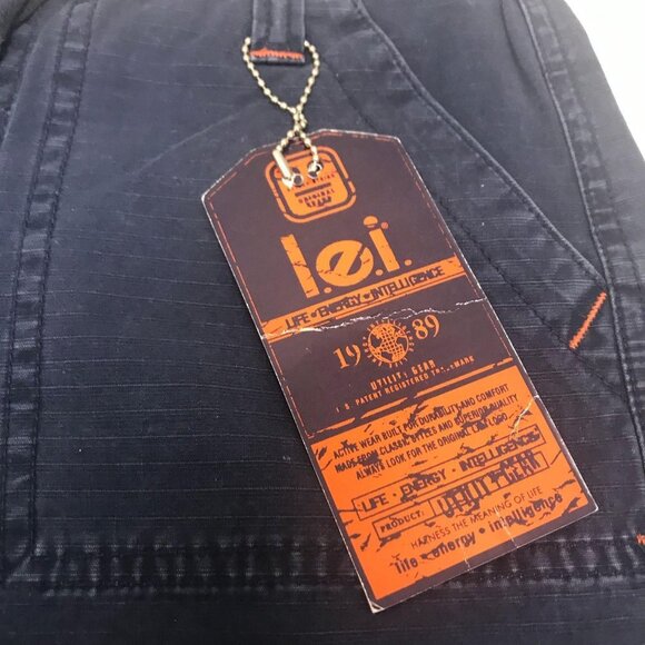 LEI Ripstop Utility Gear Dark Blue Orange Shorts 3 - Picture 6 of 6